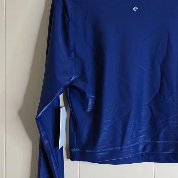 Antonio Melani Active Runched Crew Neck Long Sleeve Fitted Crop Top XL - Picture 9 of 10